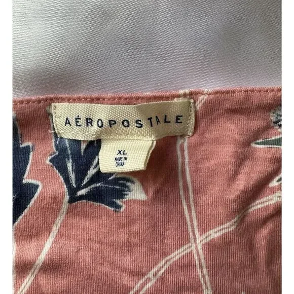 Aeropostale Floral Ruffle Hem Tank Top Size XL - Picture 3 of 3